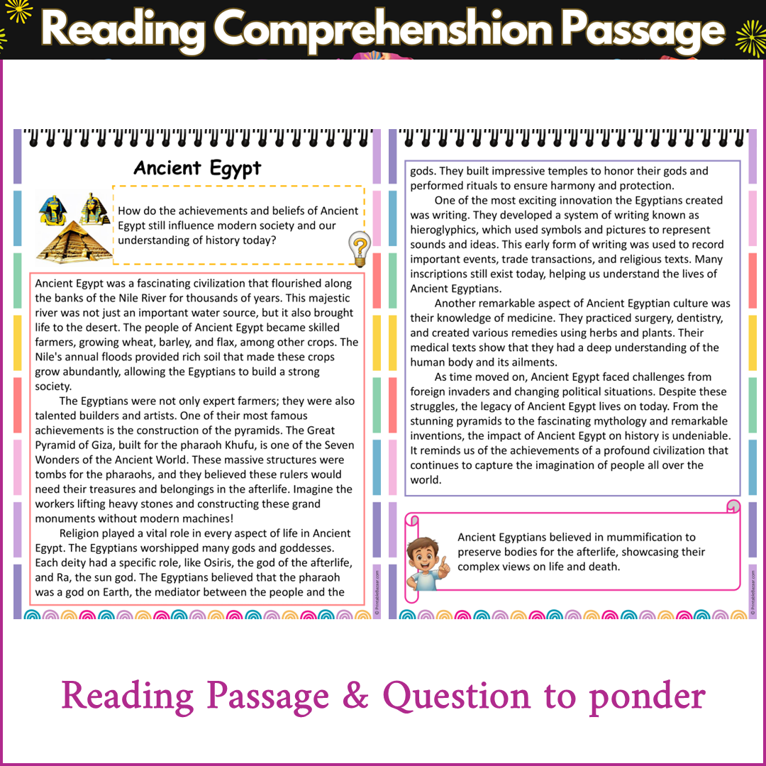 Ancient Egypt | Reading Comprehension Passage and Questions
