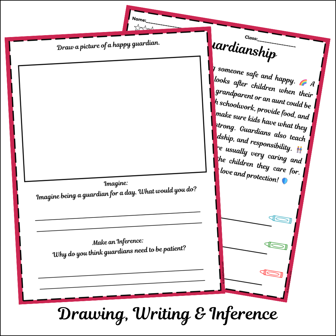 Guardianship | Short Reading Comprehension Creative Worksheet