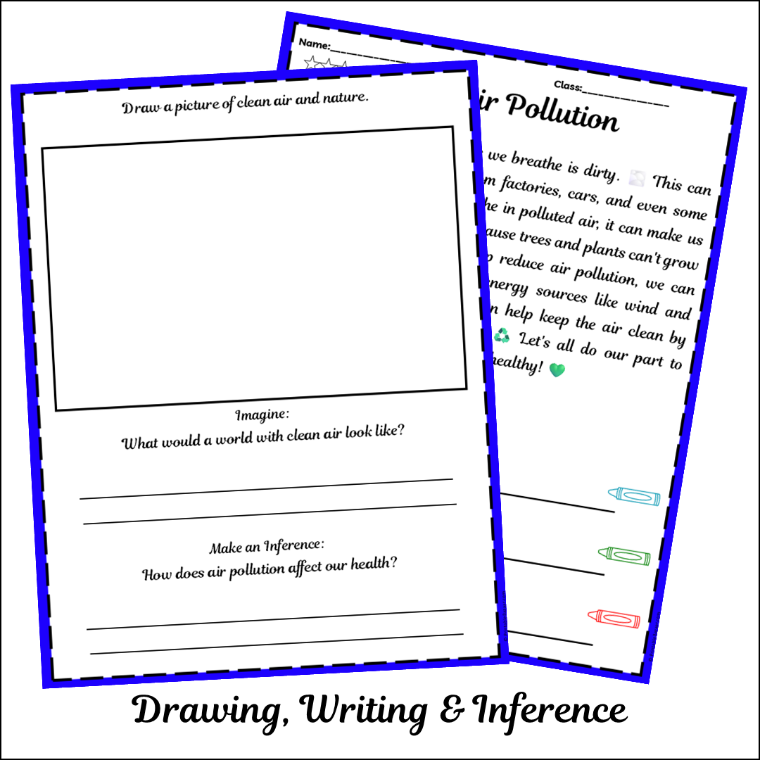 Air Pollution | Short Reading Comprehension Creative Worksheet