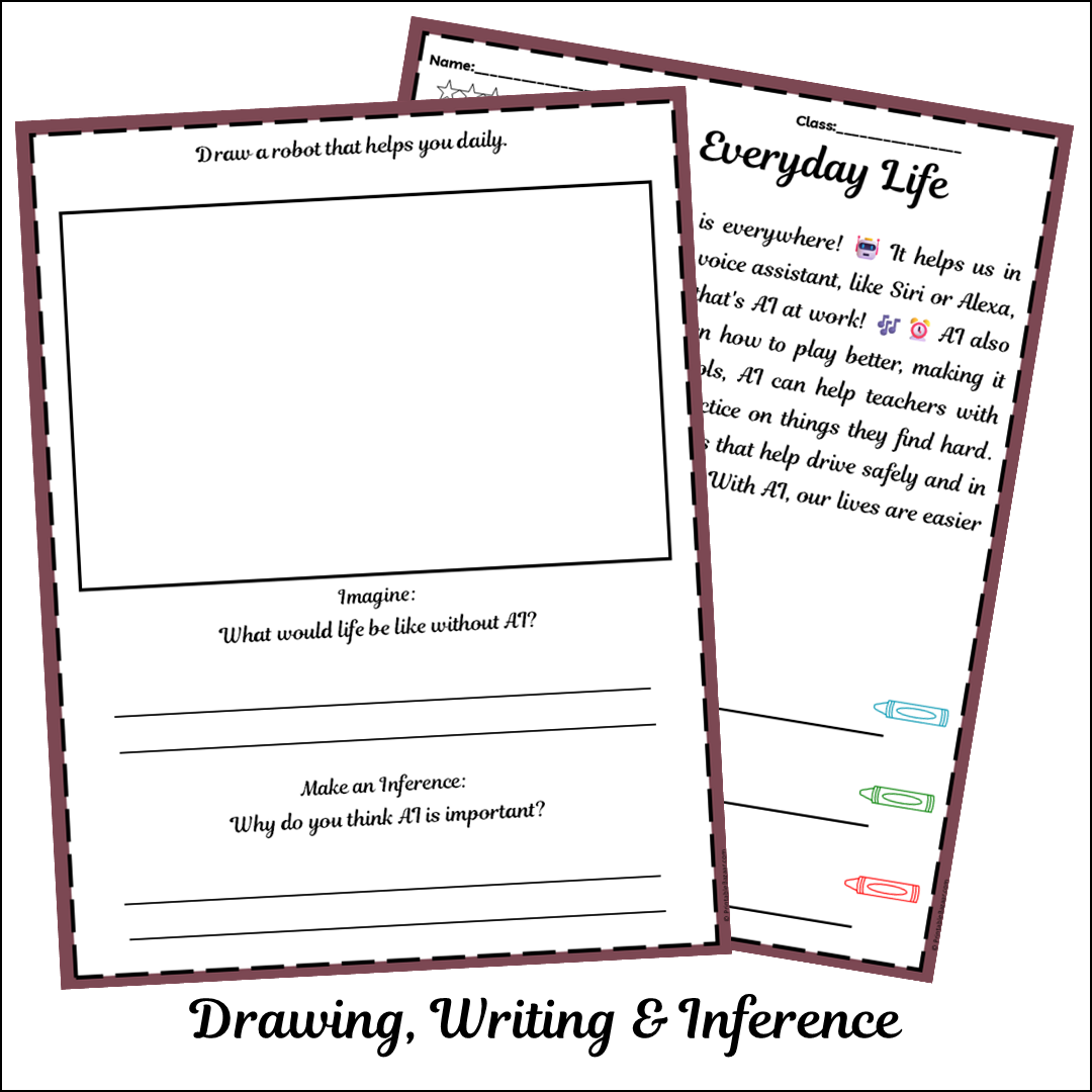 AI in Everyday Life | Short Reading Comprehension Creative Worksheet