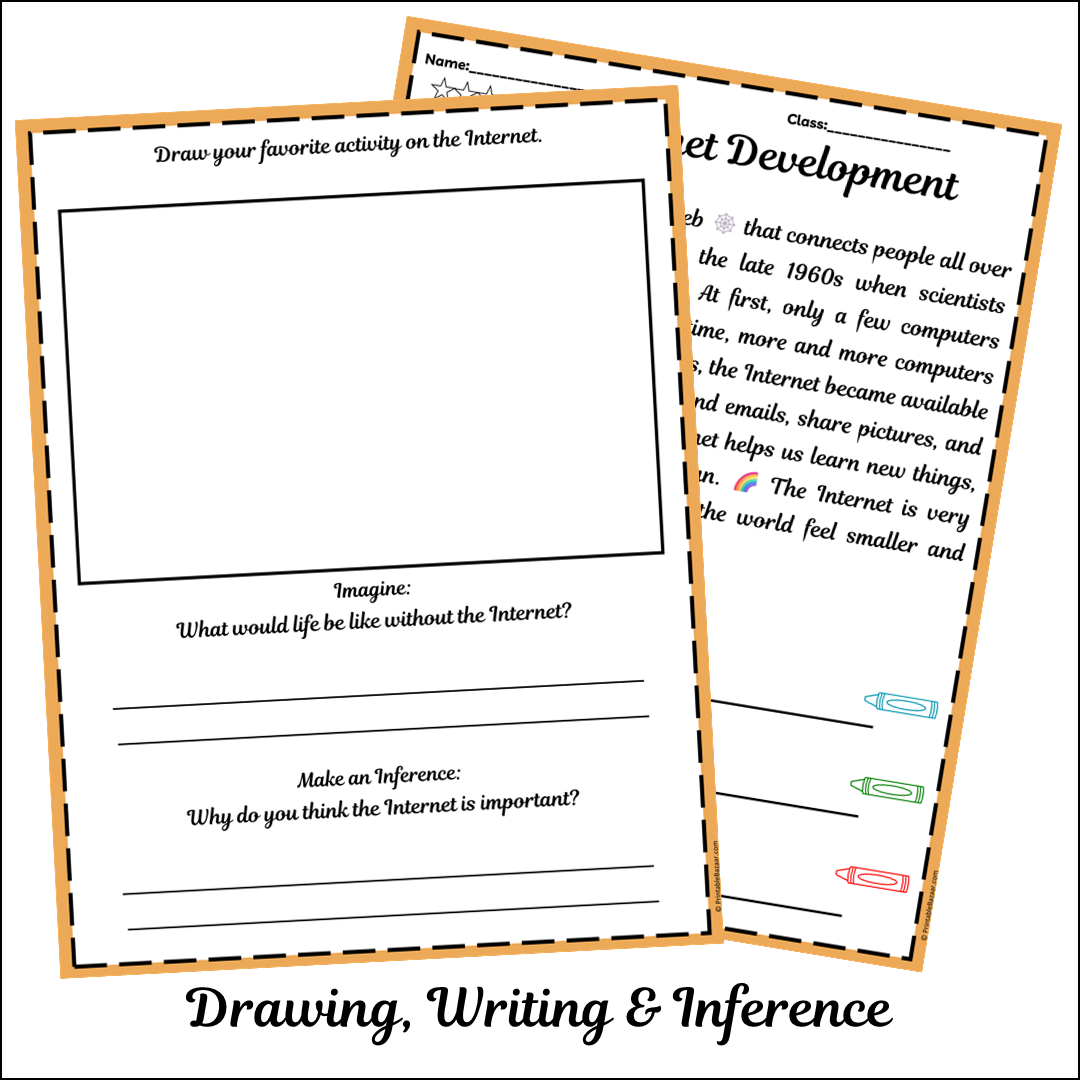 Internet Development | Short Reading Comprehension Creative Worksheet