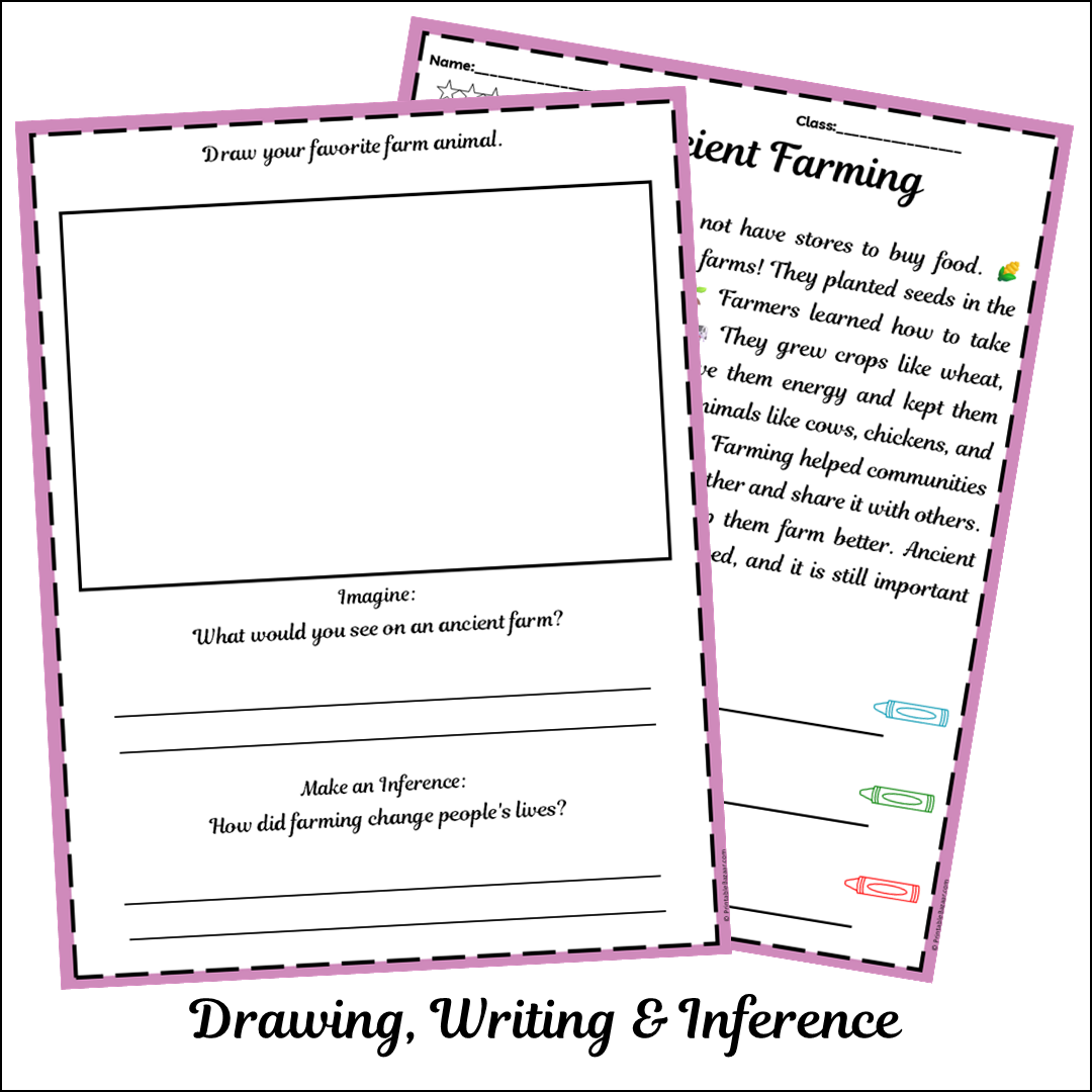 Ancient Farming | Short Reading Comprehension Creative Worksheet