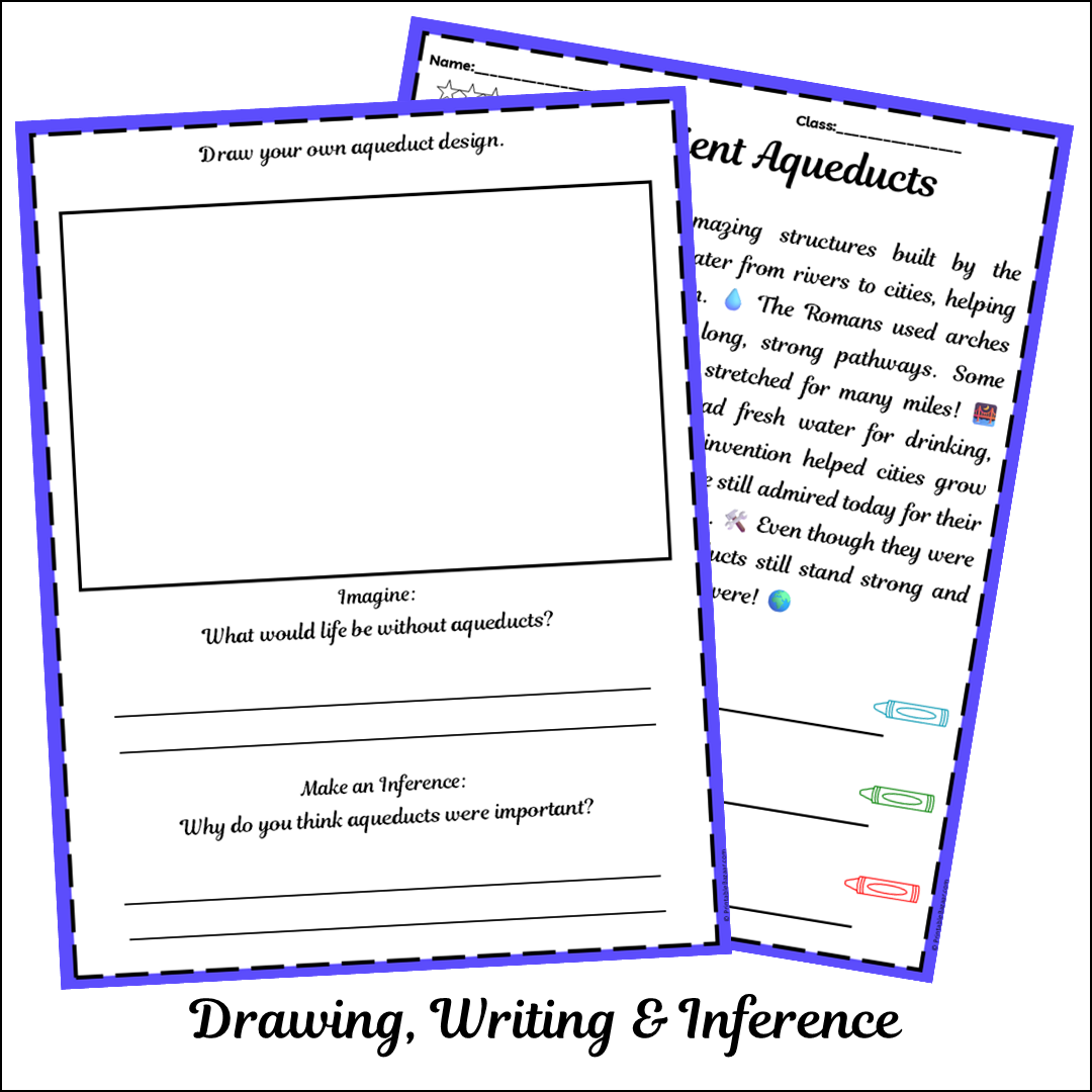 Ancient Aqueducts | Short Reading Comprehension Creative Worksheet
