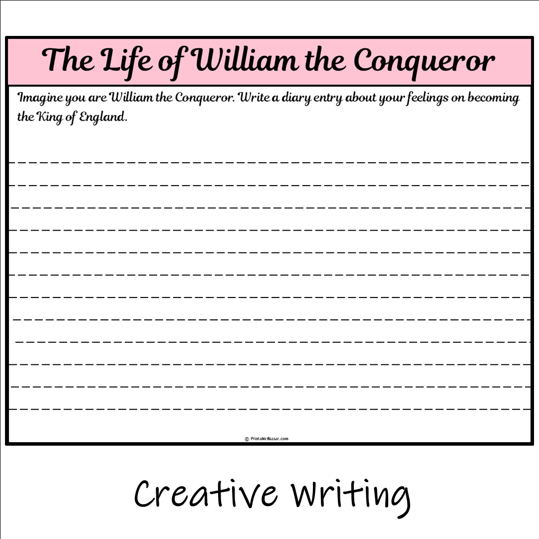 The Life of William the Conqueror | Main Idea and Supporting Details Reading Passage and Questions