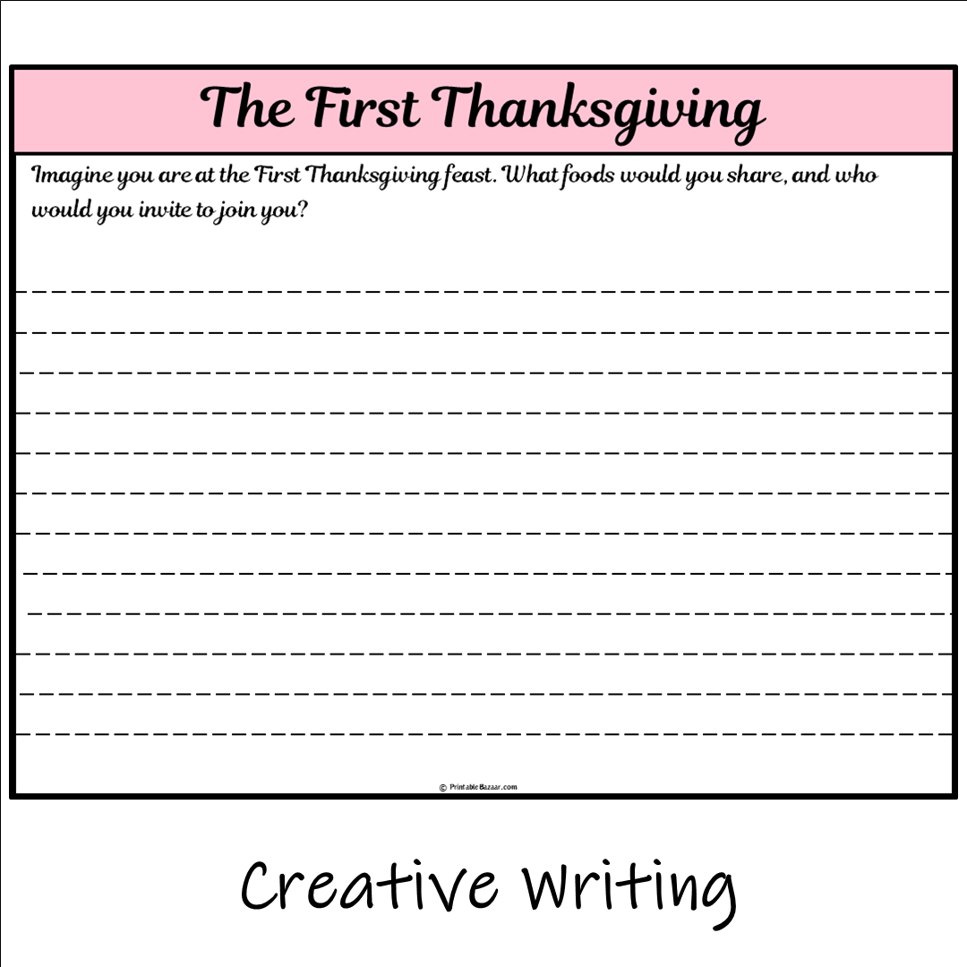 The First Thanksgiving | Main Idea and Supporting Details Reading Passage and Questions