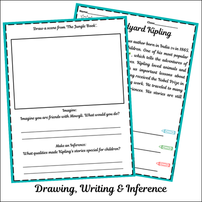Rudyard Kipling | Short Reading Comprehension Creative Worksheet