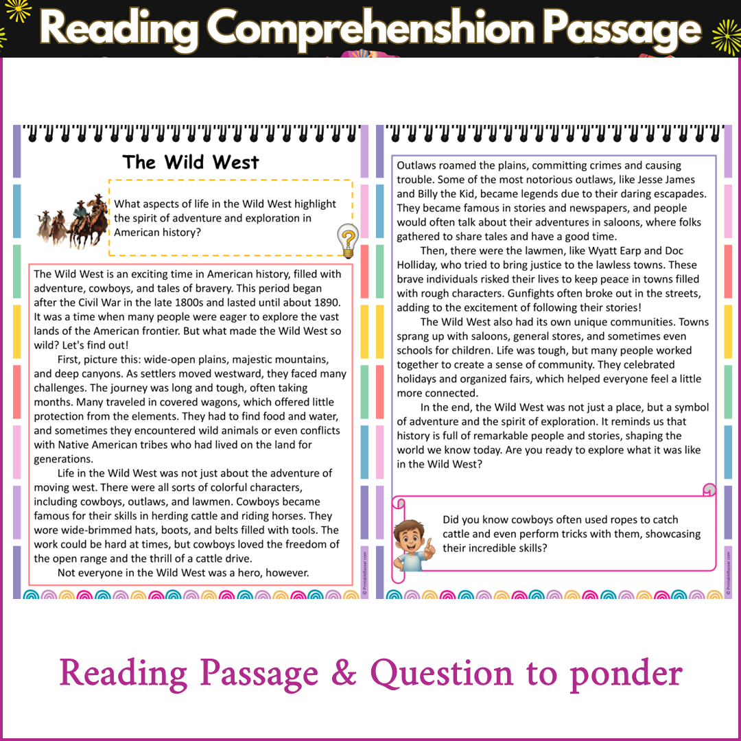 The Wild West | Reading Comprehension Passage and Questions