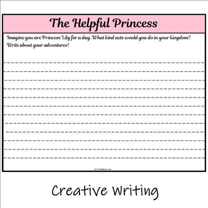 The Helpful Princess | Main Idea and Supporting Details Reading Passage and Questions