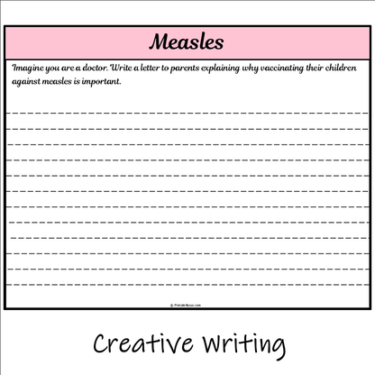 Measles | Main Idea and Supporting Details Reading Passage and Questions