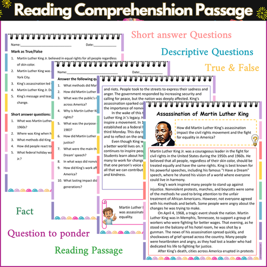 Assassination of Martin Luther King | Reading Comprehension Passage and Questions