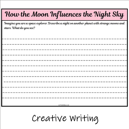 How the Moon Influences the Night Sky | Main Idea and Supporting Details Reading Passage and Questions