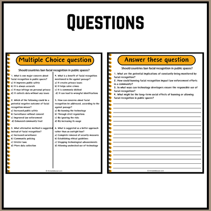 Should countries ban facial recognition in public spaces? | Debate Case Study Worksheet