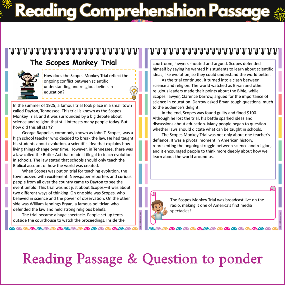 The Scopes Monkey Trial | Reading Comprehension Passage and Questions