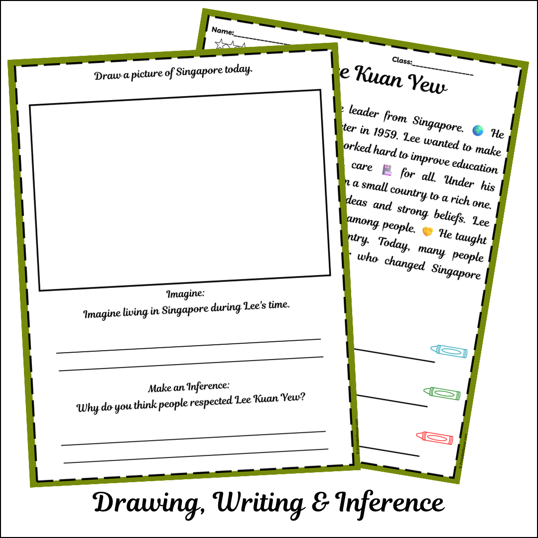 Lee Kuan Yew | Short Reading Comprehension Creative Worksheet