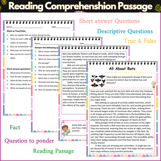 All About Bats | Reading Comprehension Passage and Questions