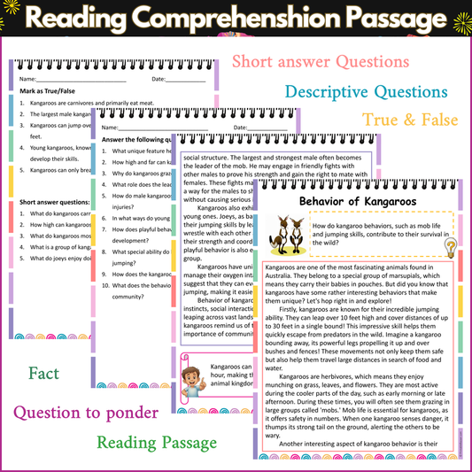 Behavior of Kangaroos | Reading Comprehension Passage and Questions