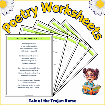 Tale of the Trojan Horse | Poem Grammar Worksheet Printable Activity