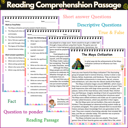 The Maya Civilization | Reading Comprehension Passage and Questions