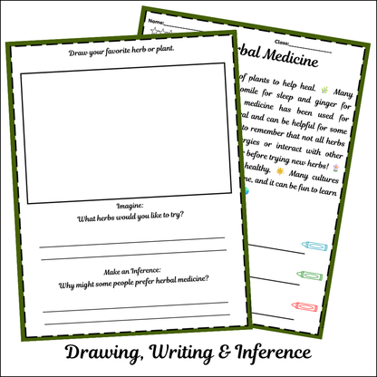 Herbal Medicine | Short Reading Comprehension Creative Worksheet