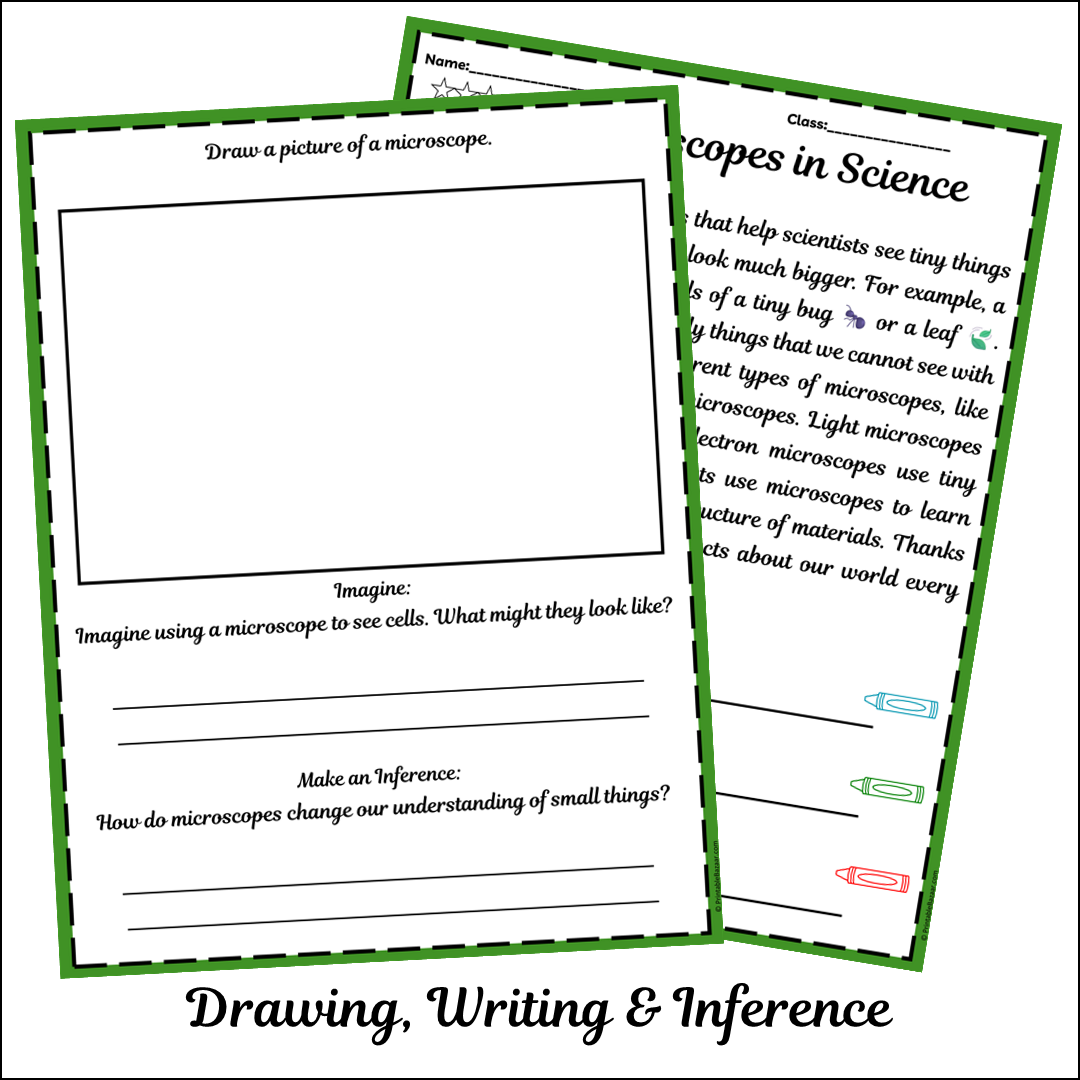 Microscopes in Science | Short Reading Comprehension Creative Worksheet