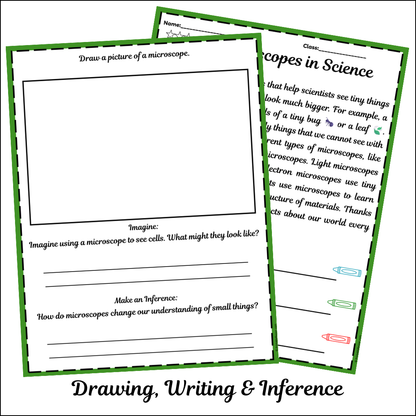 Microscopes in Science | Short Reading Comprehension Creative Worksheet