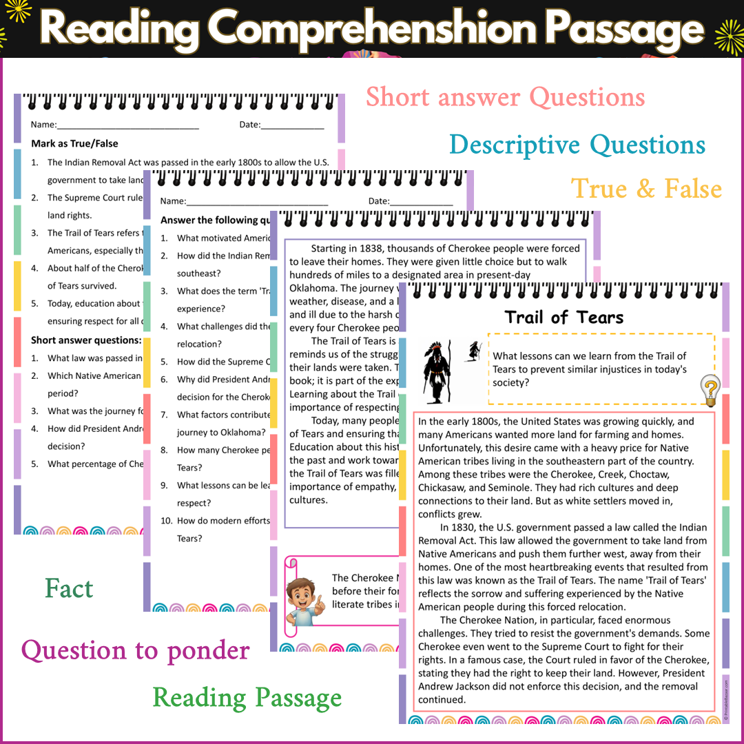 Trail of Tears | Reading Comprehension Passage and Questions