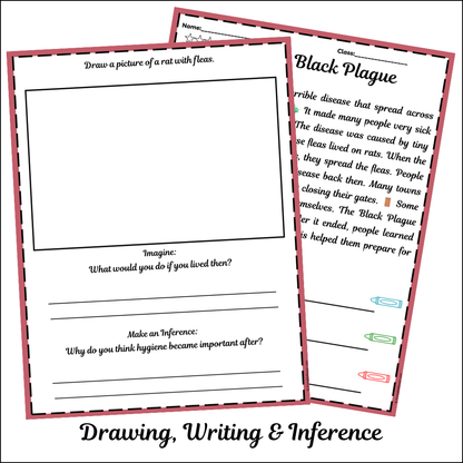 The Black Plague | Short Reading Comprehension Creative Worksheet