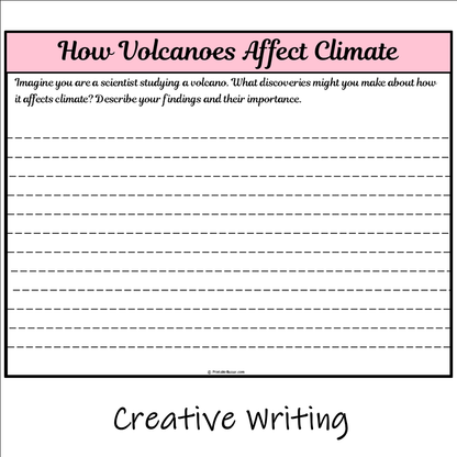 How Volcanoes Affect Climate | Main Idea and Supporting Details Reading Passage and Questions