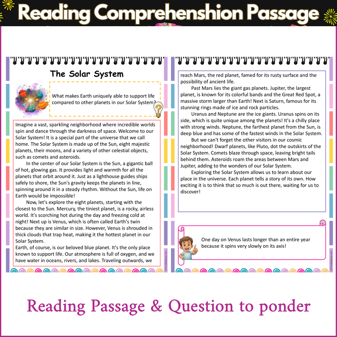 The Solar System | Reading Comprehension Passage and Questions