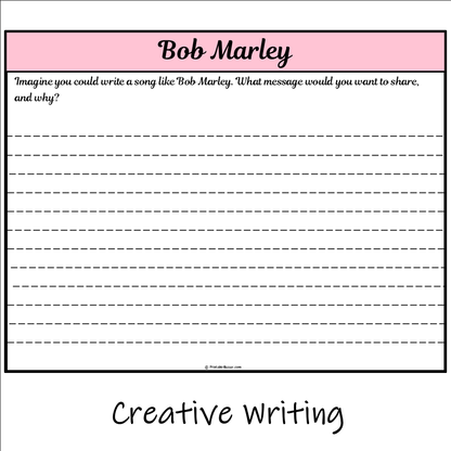 Bob Marley | Main Idea and Supporting Details Reading Passage and Questions