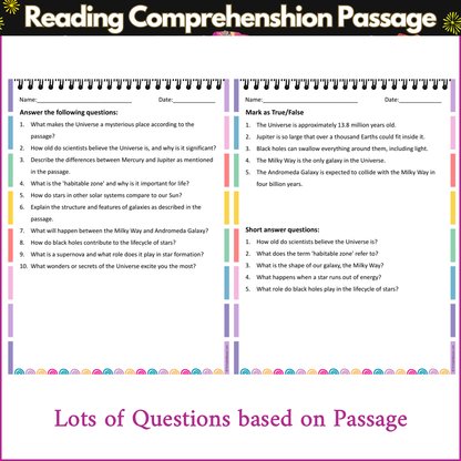 The Universe | Reading Comprehension Passage and Questions