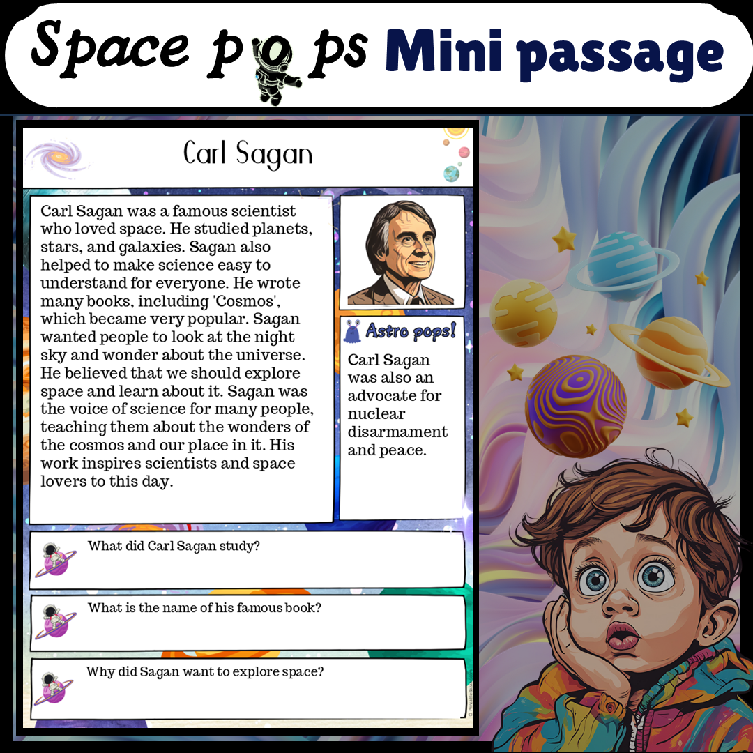 Carl Sagan | Space Pops Reading Passage and Questions