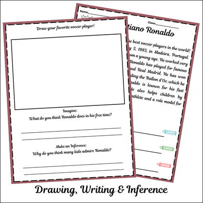Cristiano Ronaldo | Short Reading Comprehension Creative Worksheet