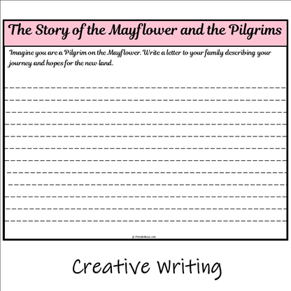 The Story of the Mayflower and the Pilgrims | Main Idea and Supporting Details Reading Passage and Questions