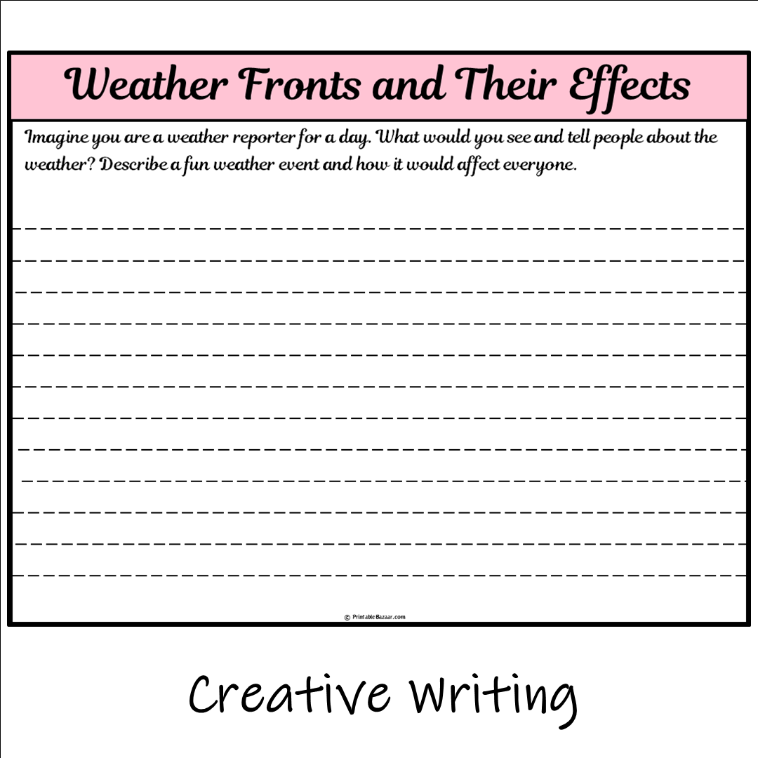 Weather Fronts and Their Effects | Main Idea and Supporting Details Reading Passage and Questions