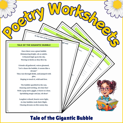 Tale of the Gigantic Bubble | Poem Grammar Worksheet Printable Activity