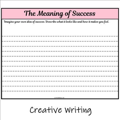 The Meaning of Success | Main Idea and Supporting Details Reading Passage and Questions