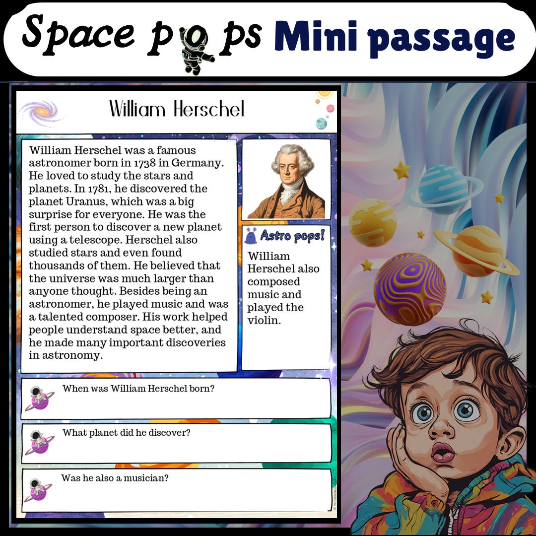 William Herschel | Space Pops Reading Passage and Questions