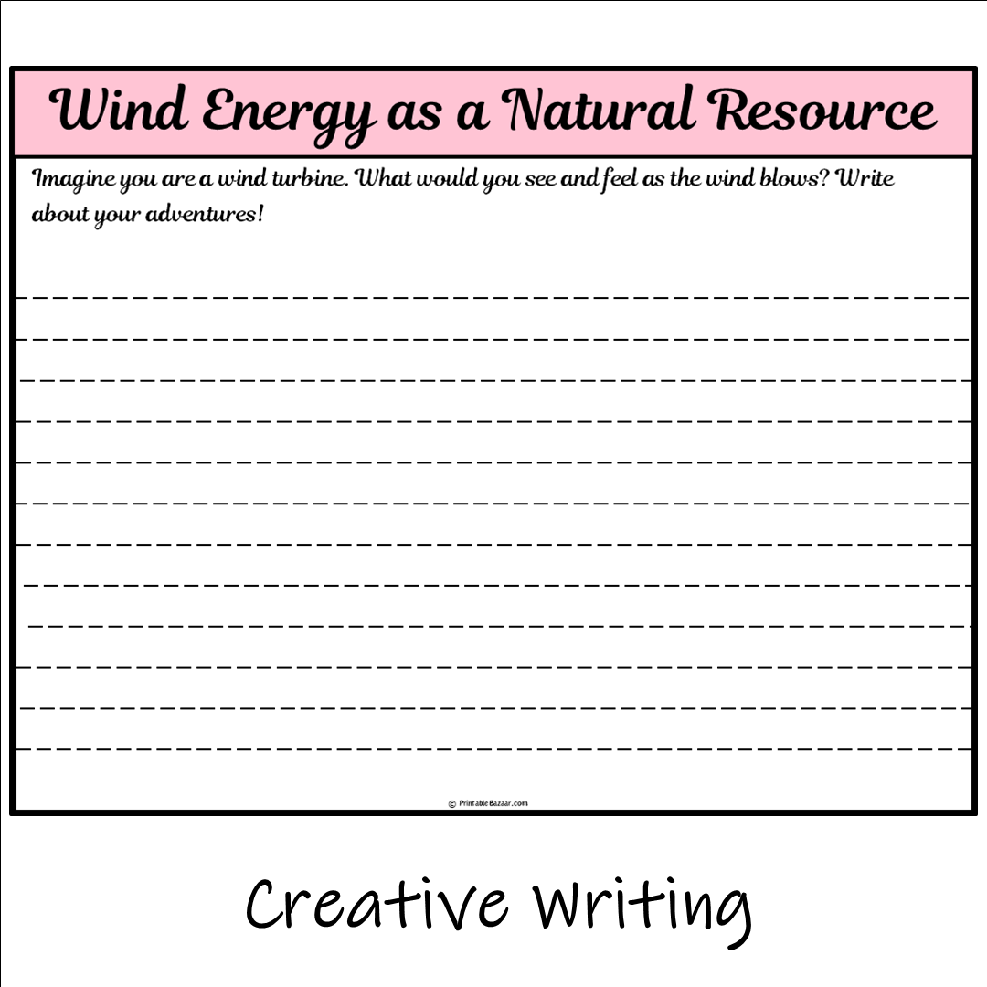 Wind Energy as a Natural Resource | Main Idea and Supporting Details Reading Passage and Questions