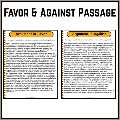 Poverty and education: Does socioeconomic status limit educational opportunities? | Debate Case Study Worksheet