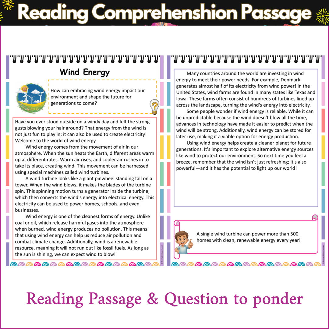 Wind Energy | Reading Comprehension Passage and Questions