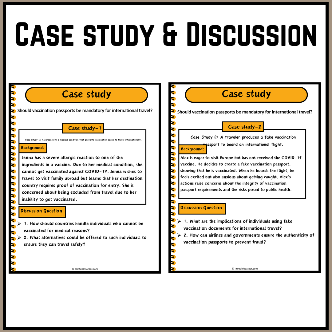 Should vaccination passports be mandatory for international travel? | Debate Case Study Worksheet