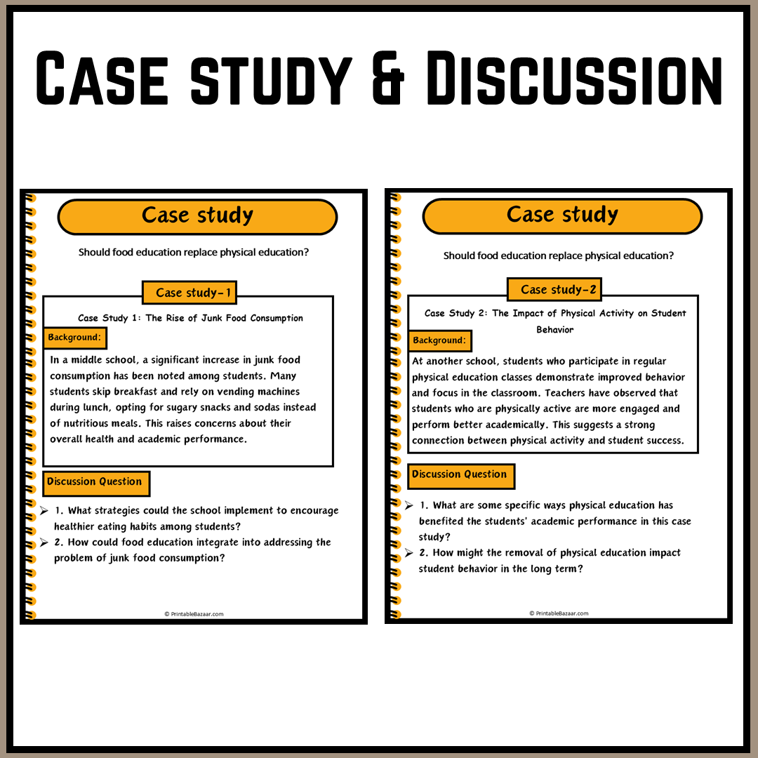 Should food education replace physical education? | Debate Case Study Worksheet