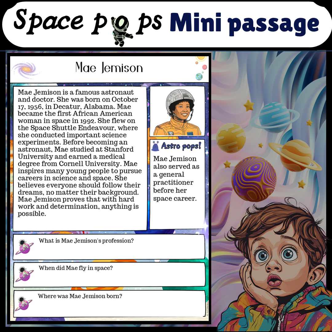 Mae Jemison | Space Pops Reading Passage and Questions