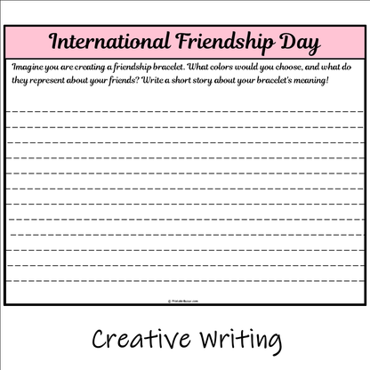 International Friendship Day | Main Idea and Supporting Details Reading Passage and Questions