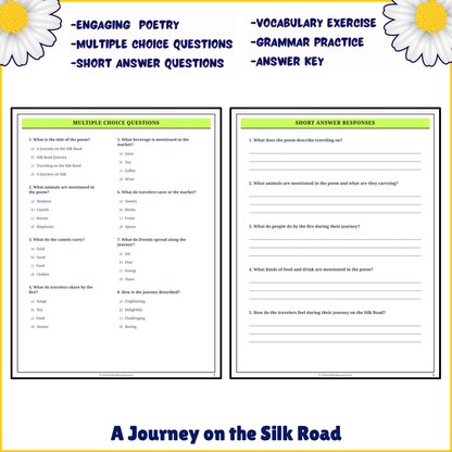 A Journey on the Silk Road | Poem Grammar Worksheet Printable Activity