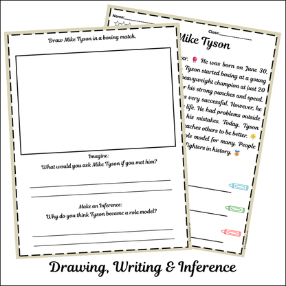 Mike Tyson | Short Reading Comprehension Creative Worksheet