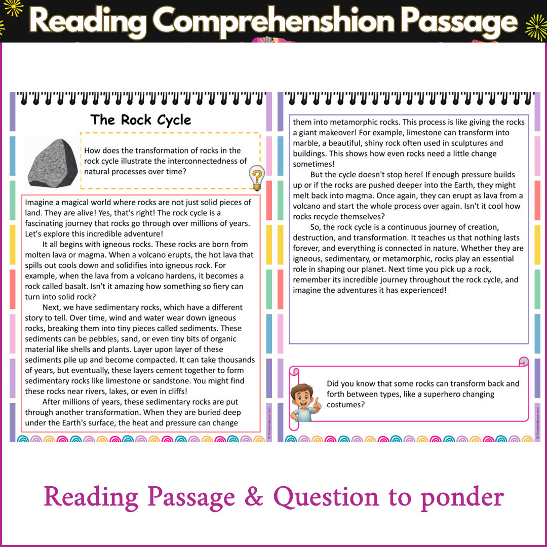 The Rock Cycle | Reading Comprehension Passage and Questions