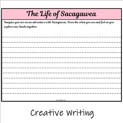 The Life of Sacagawea | Main Idea and Supporting Details Reading Passage and Questions