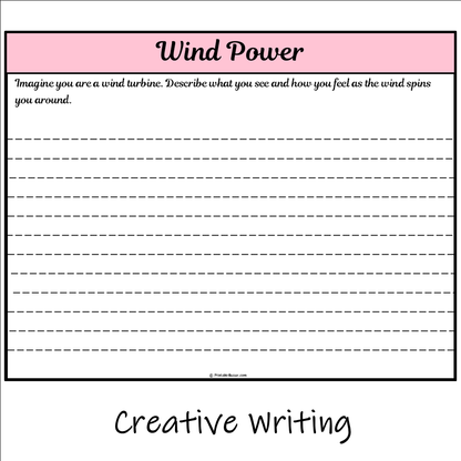 Wind Power | Main Idea and Supporting Details Reading Passage and Questions